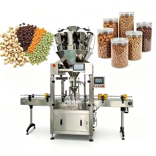 Manufacturer-direct Integrated Filling and Capping Production Lines for Granular Products Such As Candy and Coffee Beans