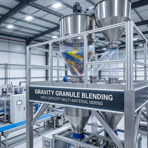 Metal Granules Gravity Blending System for Industrial Mixing | Large Capacity