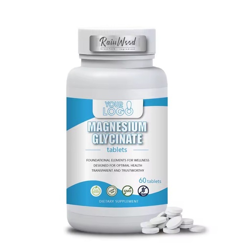 Private Label Magnesium Glycinate Tablets OEM High Absorption Mineral Supplement for Adults Memory Support & Sleep Stress Relief