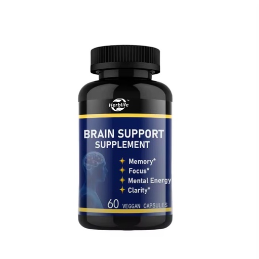 OEM Private Labels Premium Brain Support Supplement Capsules Natural Nootropic for Memory, Focus & Mental Clarity 60 Vegan Caps