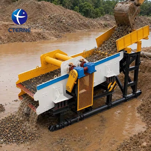 Large-Scale Linear Gold Ore Vibrating Screen Equipment High Hardness Carbon Steel 100kw Motor 380V 0-300tph Capacity Screening