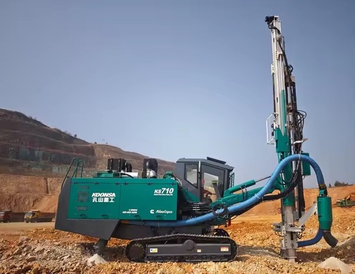 KS710 Diesel-Powered All-in-One Rotary Air Drill Crawler-Mounted Mining Drill Rig Large Diameter Blast Hole Capability Max.35m