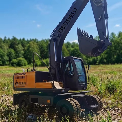 DX Series DX150W-C Heavy Duty 360 4x4 Wheel Excavator with Cummins Engine High Digging Power for Mining Rock Breaking