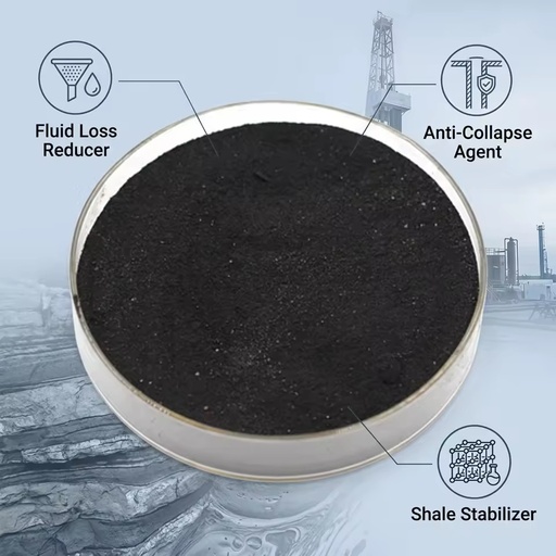 Oil Drilling Fluid Additive Sulphonated Asphalt / Shale Stabilizer for Oilfield Mud Chemicals