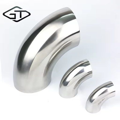 2 4 6 Inch Sanitary Stainless Steel 304 316l 347l 45 90 Degree Seamless Long Short Radius Elbow Butt Weld Pipe Fitting for Fluid