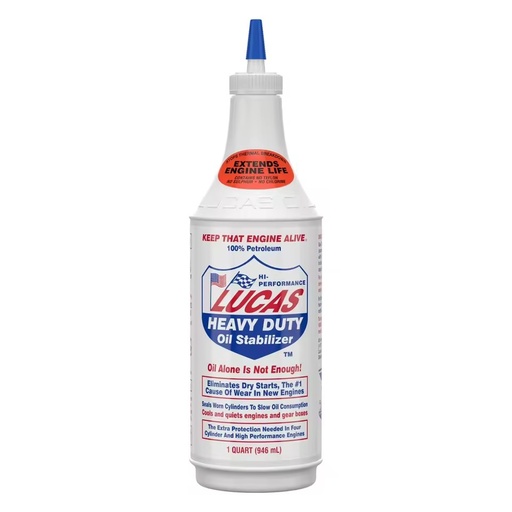 Lucas 10001 Heavy Duty Oil Stabilizer 1 Quart (0.946 Liters) Plastic US Engine Oil Additive 12 Bottles/Pack 70 Boxes/Pallet
