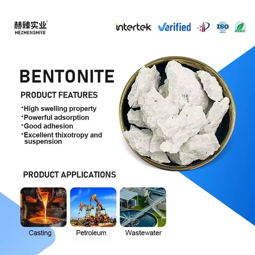 HZ Natural Sodium Bentonite Clay Powder High Adsorption for Water Treatment Oilfield Drilling Fluid Applications 325-3000 Mesh