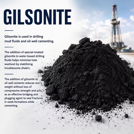 Oilfield Drilling Grade Gilsonite KOL-PHALT Natural Asphalt Additive for Water Based Drilling Fluids Shale Stabilization