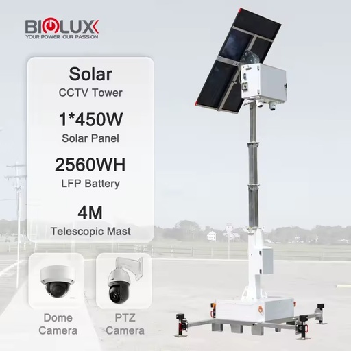 HiGUARD Solar Surveillance Towers with IP65 Waterproof & 2-Day Running Time for Security Monitoring