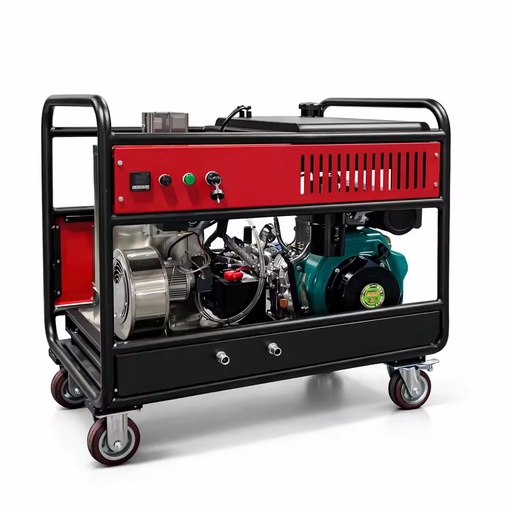 15HP 250Bar 25MPa 3625 PSI Diesel Powered Outdoor Hot Water High Pressure Washer for Oil & Chemical Industry Equipment Cleaning