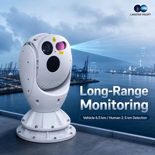 Long Range PTZ Thermal Imager Multi-Spectrum Visible Thermal Dual Lens Gyro Stabilization Full Angle All-Day Observation Device