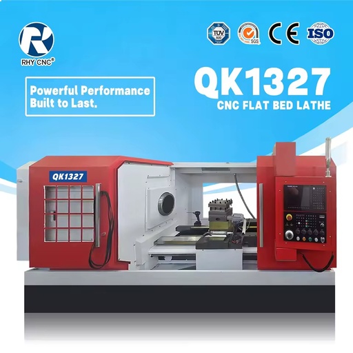QK1327 Big Bore Flat Bed CNC Lathe Machine API Standard Heavy-Duty Pipe Threading Oilfield Pipe Metal Turning Work