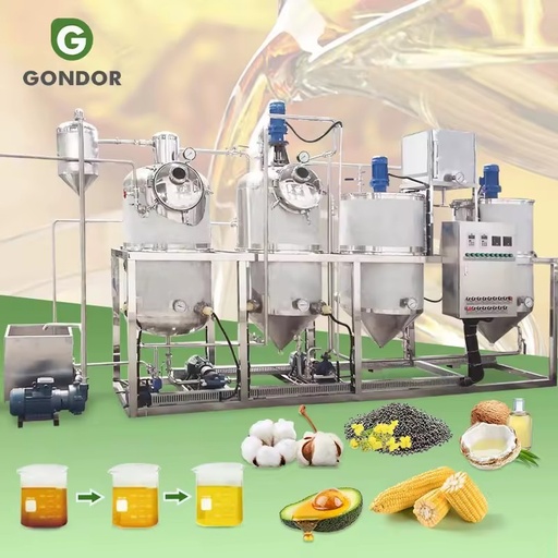 Large Capacity Base Complete Palm Soybean Petroleum Oil Refining Refine Refinery Machine Plant Price