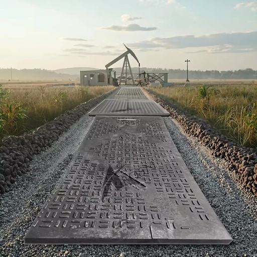 4*2M 40mm Thick Industrial Ground Protection Mats Heavy Machinery Operation Stability Polyethylene Hdpe Ground Protection Mats
