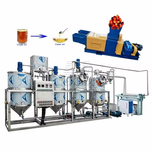 New 3-100T Crude Palm Oil CPO Refinery Equipment Pressing Machine Oil Refining for Manufacturing Seed Raw Material Oil Plants