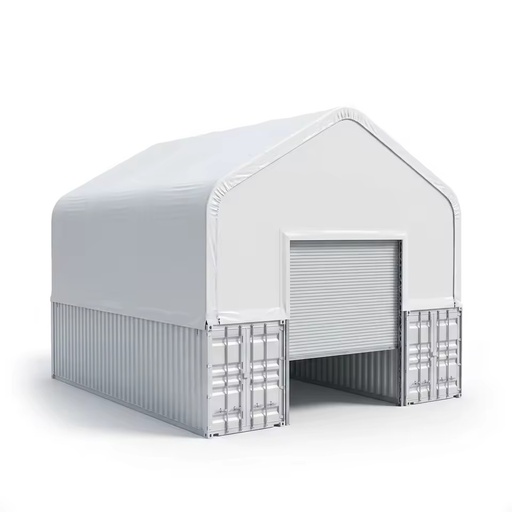 Clear Span 610g PVC UV Resistant Galvanized Steel Structure A-Frame Shipping Container Storage Tent for Warehouse Port Logistics