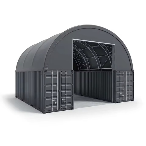 Heavy Duty Waterproof 850gsm-1100gsm PVC Hot-dip Galvanized Steel Hoop Container Canopy for Warehouse Port Logistics Cargo