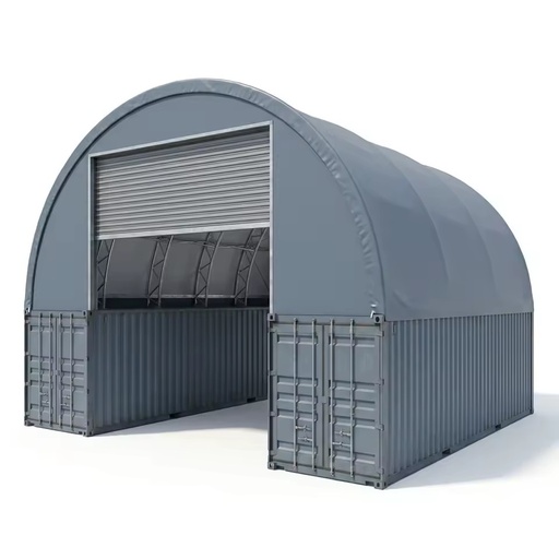 Heavy Duty Galvanized Clear Span Fire Retardant Relocatable Arch Container Shelter for Port Logistics Cargo Storage