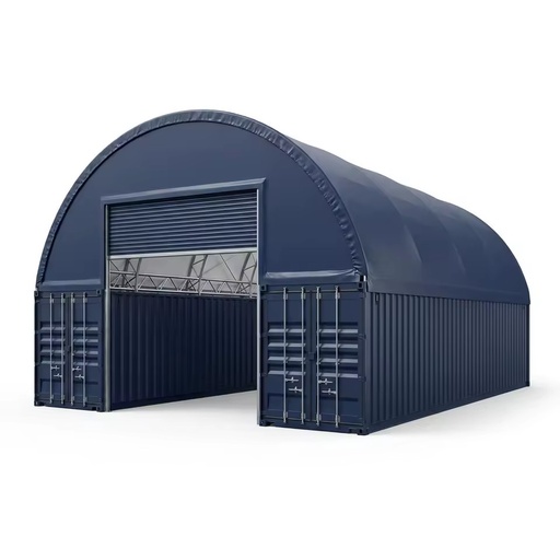 Customized Wind Rated Fireproof Portable Durable Arch Container Shelter for Container Yard Freight Storage
