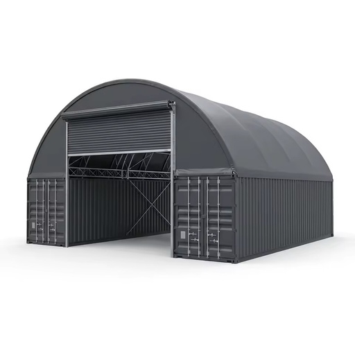 CT Ai Sample Clear Span Snow Load Resistant Hot-dip Galvanized Hoop Container Canopy for Container Yard Freight Storage