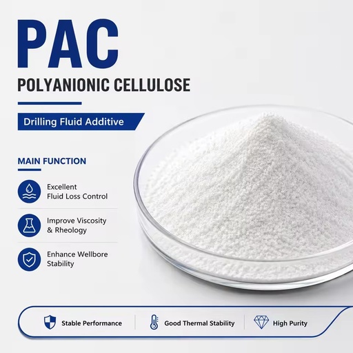 Oilfield Grade PAC Drilling Fluid Chemical Additive for Fluid Loss Control Viscosity and Wellbore Stability in Harsh Conditions