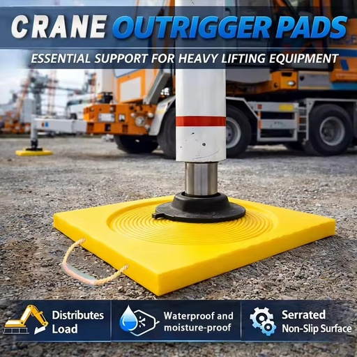 Polyethylene Crane Support Block High Impact Resistance Outdoor Construction Stabilization Safety Ground outrigger pad