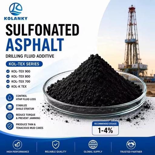 Sulfonated Asphalt Drilling Fluid Additive for HTHP Filtration Control Oilfield Chemicals Agent CAS 68201-32-1