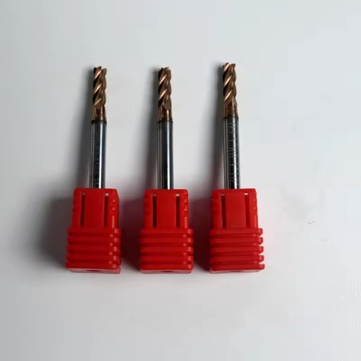 Tungsten Carbide Flat End Mill Tools OEM 10mm Tin Coated CNC Endmills for Drilling Hole Cutting