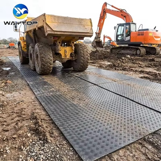 High Load Capacity Track Mats Reusable Plastic Ground Protection Mats for Excavator Crane Outrigger Pads Soft Ground Access