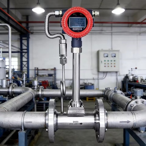 Low Pressure Drop LCD Display Digital Liquid Steam Compressed Air Fuel Coal Gas vortex Flow Meter for Pipeline