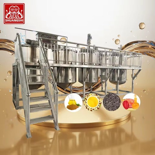 2TPD Automatic New Palm Oil Refinery Machinery Crude Oil Production Line Stainless Steel Manufacturing Plant