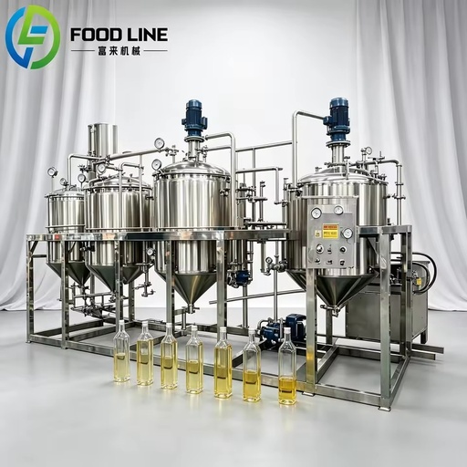 Mini Capacity Vegetable Cooking Oil Refinery Equipment Degumming Deacidification Crude Oil Processing Machine