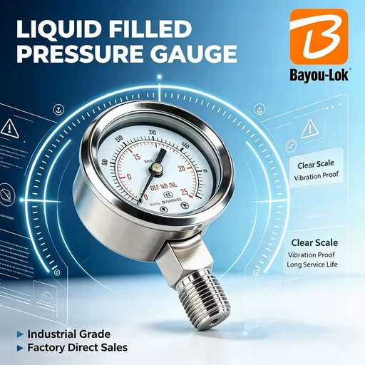 316 Stainless Steel High Precision Pressure Gauge Mechanical Manometer for Gas Oil Water Hydraulic PSI/Bar NPT Thread