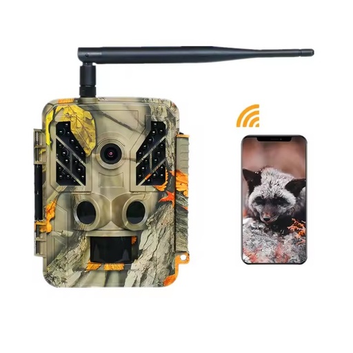48MP 4K Hunting Camera with APP Control Wildlife Monitoring Night Vision Trail Camera WIFI Point Connection Waterproof