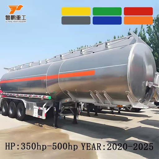 3 Axle Aluminum Fuel Tanker Semi Trailer 45CBM Light Weight Diesel Petrol Oil Tank Trailer for Fuel Logistics
