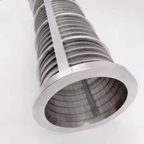 Filter Mesh SS304 Wedge Wire Screen Cylinder Screw Press Filter Element for Cow Dung Dewatering Machines