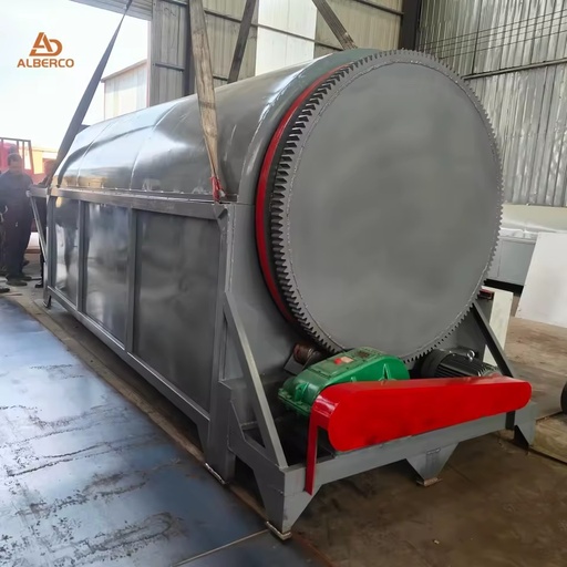High Efficiency Stainless Steel Industrial Rotary Drum Dryer Machine with Gear for Grain Sawdust Sludge Manure Drying