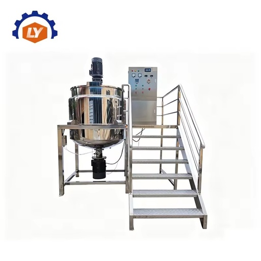 1000L Automatic Fixed Vacuum Homogenizer Emulsifier Machine SUS304/316L Dual Stirring Jacketed High-Power Motor CE Chemical
