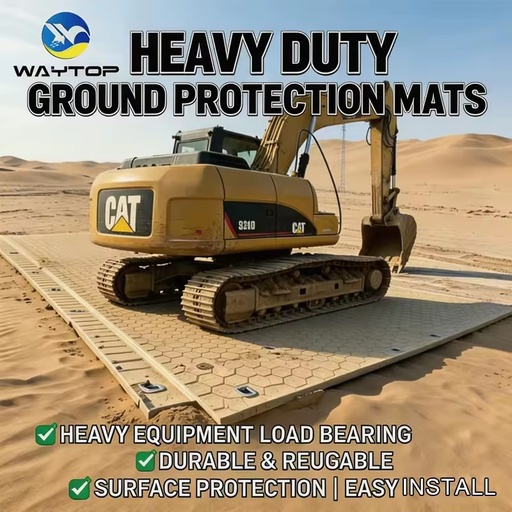 Heavy-Duty HDPE 4x8 Ground Protection Mats for Construction Site Temporary Roadway Lawn and Mud Protection Access