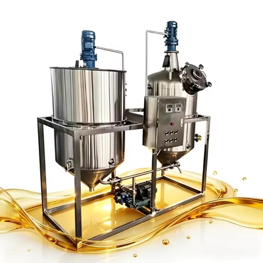 Industrial Vegetable Crude Oil Refining Equipment Stable Batch Processing for Different Kinds of Raw Edible Crude Oil