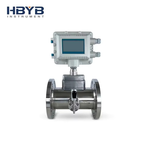 Wide Rangeability Customizable Advanced Intelligent Hydrogen Helium RS485 Compact Pipe Type Gas Turbine Flow Meter