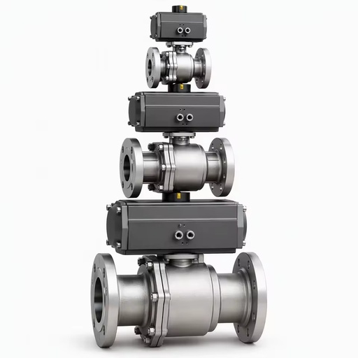 Factory Direct Pneumatic Actuated Ball Valve Double Acting Spring Return AT Type Limit Switch Stainless Steel For Chemical Plant