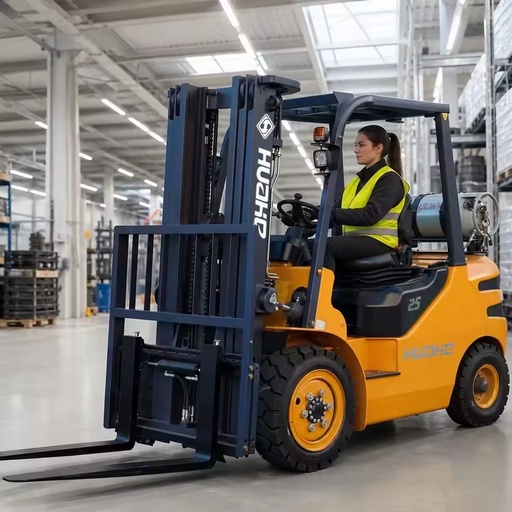 LPG Gas Forklift 2.5T Dual Fuel 2500kg Pneumatic Tire Counterbalance Truck Logistics Warehouse Pallet Stacker Lift Vehicle