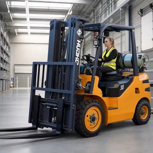 LPG Gas Forklift 3T Dual Fuel 3000kg Pneumatic Tire Counterbalance Truck Logistics Pallet Stacker Industrial Lift Vehicle