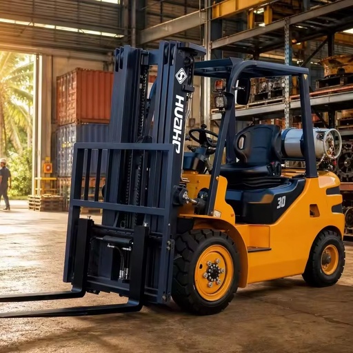 3.0 Ton LPG Forklift Dual Fuel Propane Gasoline 3000kg IC Counterbalance Truck Outdoor Port Yard Cargo Lifting Equipment