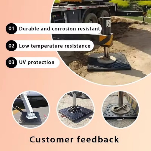 Railway Infrastructure Construction Crane Base Support Pad Vibration Distribution Industrial Equipment Safety outrigger pad