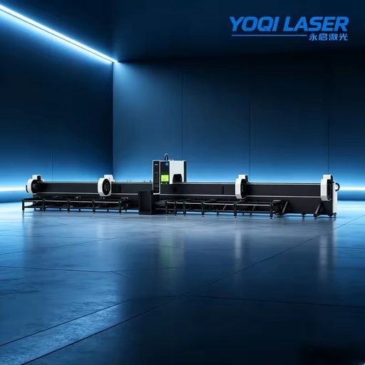Heavy Duty Zero Tailings Q9-55 CNC Fiber Laser Pipe Cutting Machine Max 550mm Diameter Round Square Steel Tube Cutter