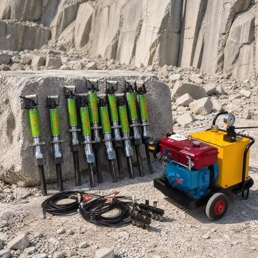 Compact Handheld Hydraulic Rock Splitter Wedge for Stone Concrete Quarry Demolition with Electric Diesel Power Unit