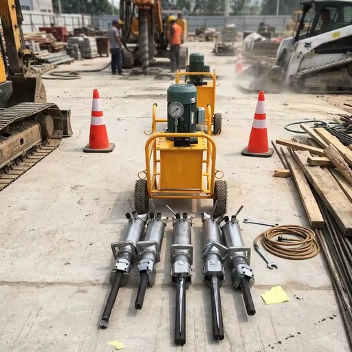 AC Motor Piston Mining Hydraulic Rock Splitter Granite Splitting Core (New Engine/Motor/Pump) 60kg Construction 1 Year Warranty