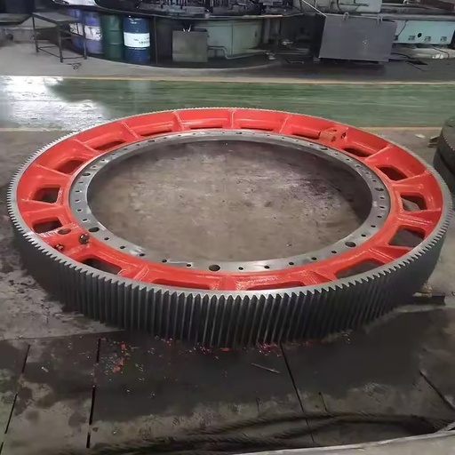 Large Gear Ring for Petroleum Machinery Mud Pump CNC Machined Dryer Ring Gear Girth Gear for Ball Mill